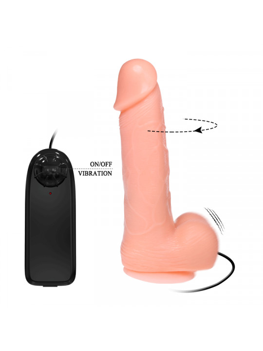 BAILE - DILDO DONG REALISTICO VIBRAZIONE E ROTAZIONE 20 CM