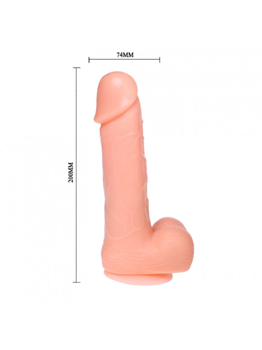 BAILE - DILDO DONG REALISTICO VIBRAZIONE E ROTAZIONE 20 CM