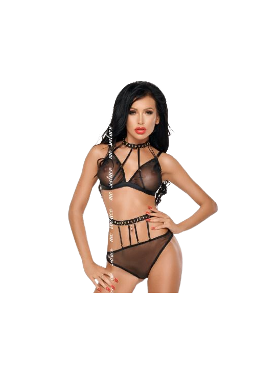 ME-SEDUCE - DOTTY SET DUE PEZZI NERO S/M