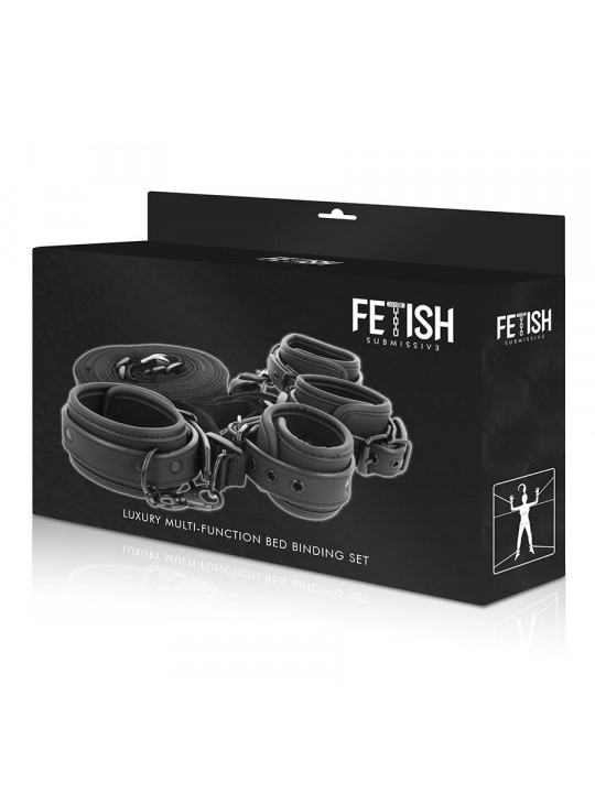 FETISH SUBMISSIVE - SET DI MANETTE E CRAVATTE CON FODERA IN NOPRENE