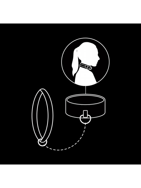 FETISH SUBMISSIVE - COLLANA A CATENA CON FODERA IN NOPRENE