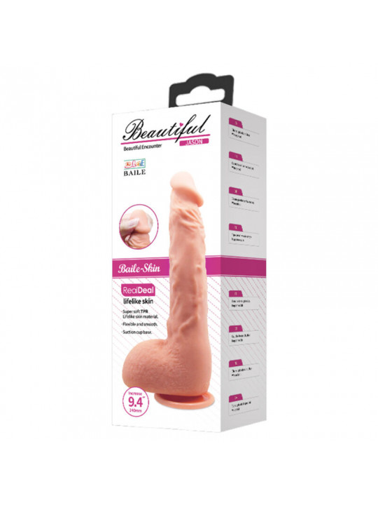 BAILE - DILDO REALISTICO JASON NATURALE 24 CM