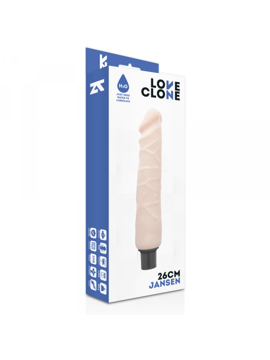 LOVECLONE - VIBRATORE AUTOLUBRIFICANTE JANSEN 26 CM -O- 4.2 CM