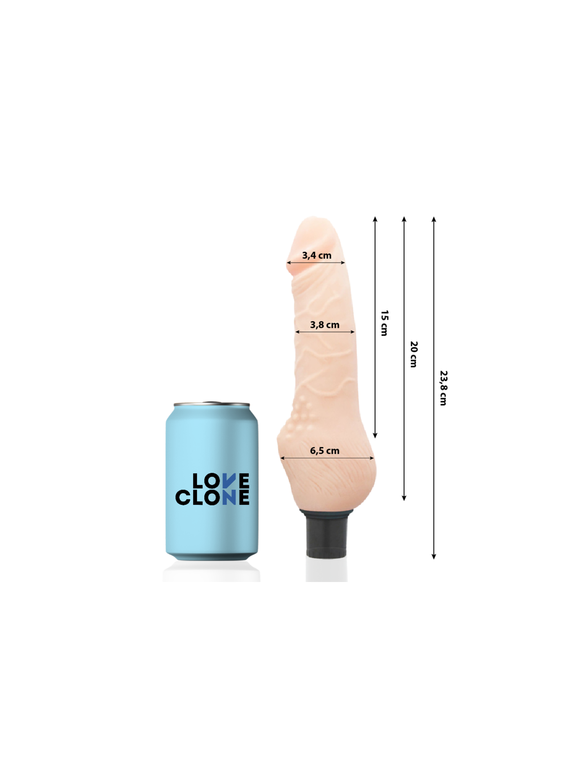 LOVECLONE - DAVEN AUTOLUBRIFICAZIONE REALISTICA 23.8 CM -O- 3.8 CM