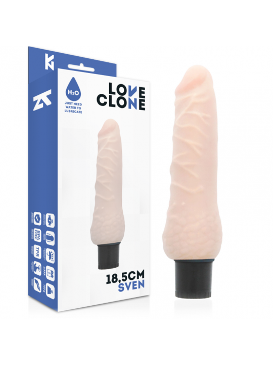 LOVECLONE - VIBRATORE AUTOLUBRIFICANTE SVEN 18.5 CM -O- 3.3 CM