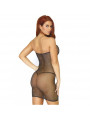 LEG AVENUE - MULTIDRESS A RETE CRISTALLIZZATA NERO OS