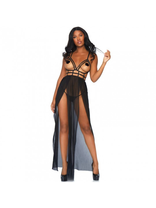 LEG AVENUE - CAGE MAXI ABITO E PERIZOMA S/M