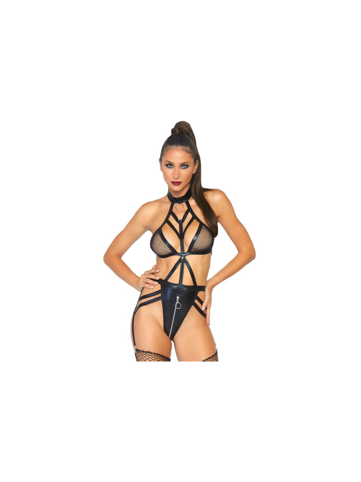 LEG AVENUE - CAGE STRAP GERTER TEDDY S/M