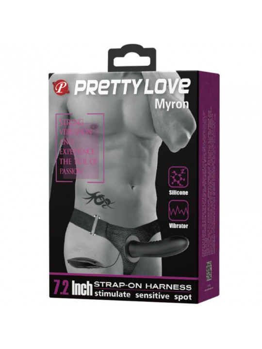 PRETTY LOVE - ABBASBAILEA LOVE MYRON STRAP ON CON VIBRAZIONE E DILDO CAVO