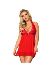 SUBBLIME - BABYDOLL ROSSO MOTIVI FLOREALI NEL SENO S / M