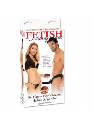 FETISH FANTASY SERIES - STRAP-ON CAVO VIBRANTE PER LEI O LUI NERO