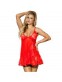 SUBBLIME - BABYDOLL LACCI FLOREALI ROSSO S / M