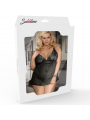 SUBBLIME - QUEEN PLUS BABYDOLL BIANCO CON FRANGE