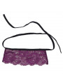 SUBBLIME - CORSET PERIZOMA E BLINDFOLD NERO E VIOLA S / M