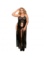 SUBBLIME - QUEEN PLUS SET TOP E PERIZOMA NERO