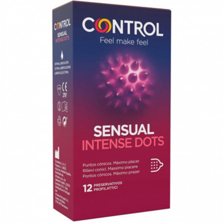 CONTROL - PRESERVATIVI SPIKE CON PUNTE CONICHE 12 UNITÀ