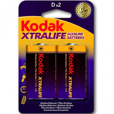 KODAK - BATTERIE ALCALINE XTRALIFE LR20 D LR20 1.5V