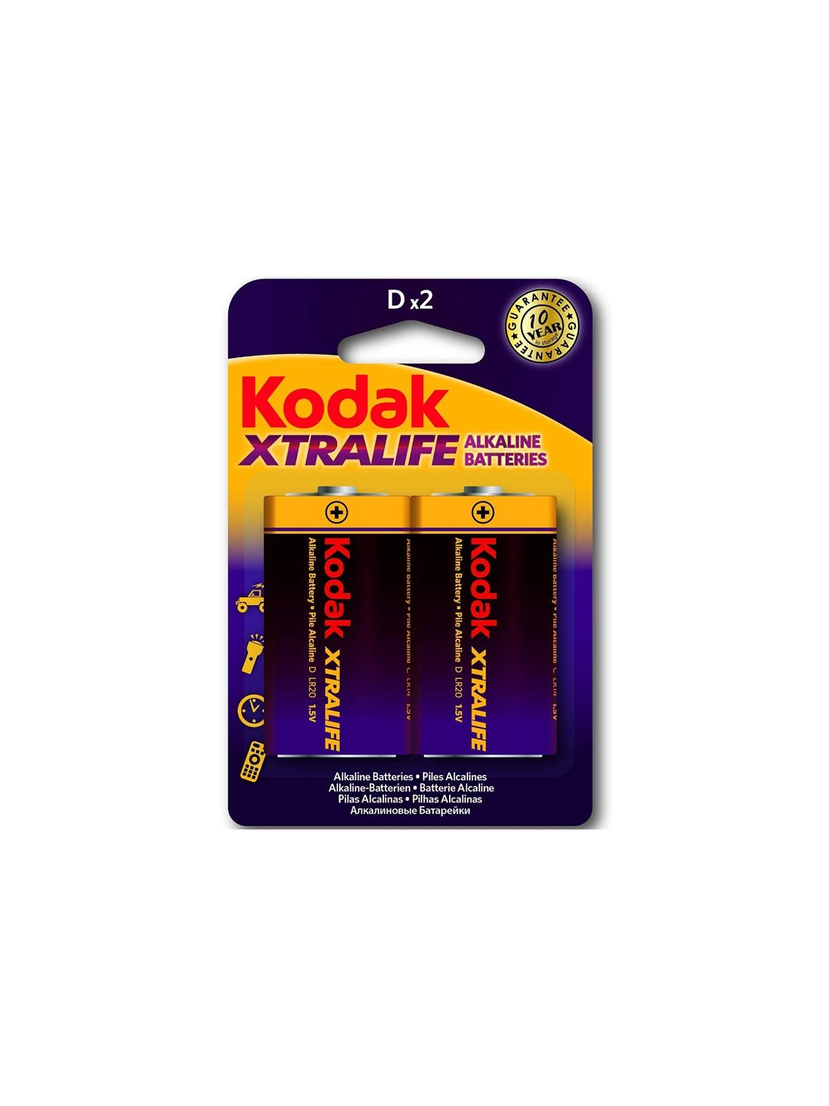 KODAK - BATTERIE ALCALINE XTRALIFE LR20 D LR20 1.5V