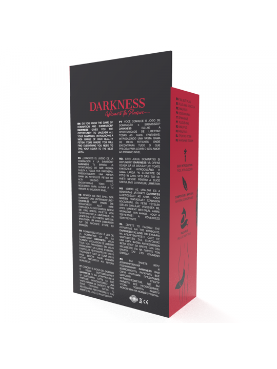 DARKNESS - PLUG ANALE ARGENTO 8 CM CON CODA NERA