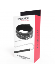 DARKNESS - COLLANA IN PELLE DI ALTA QUALITÀ CON GUINZAGLIO