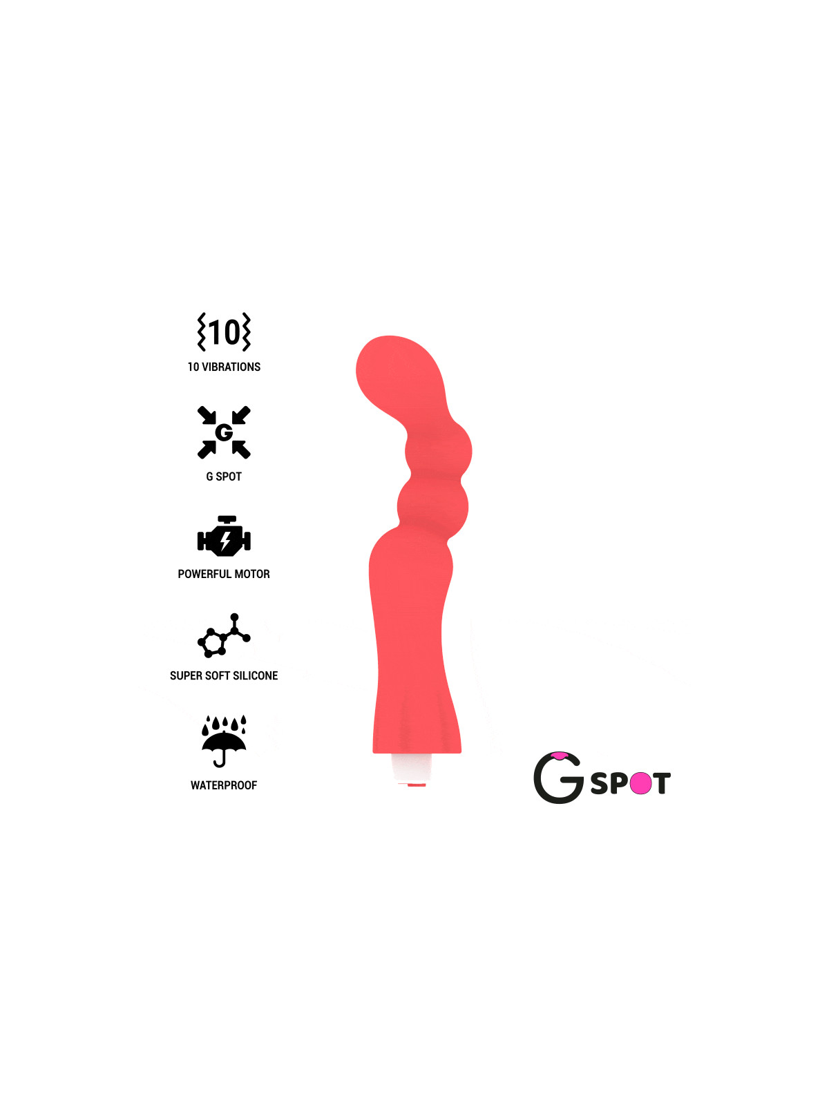 G-SPOT - VIBRATORE GOHAN G-SPOT ROSSO CHIARO