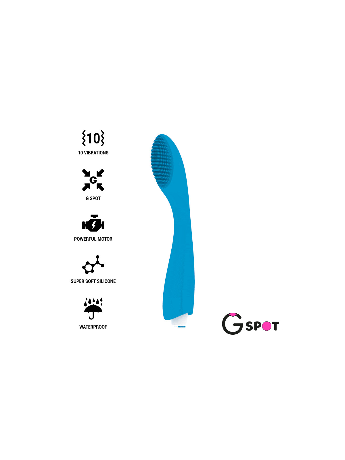 G-SPOT - VIBRATORE  GYLBERT BLU TURCHESE