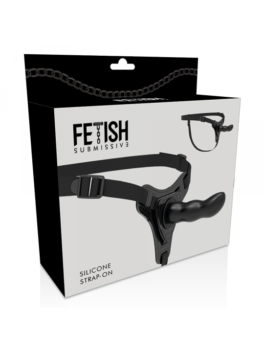 FETISH SUBMISSIVE HARNESS - PUNTO G IN SILICONE NERO 16 CM