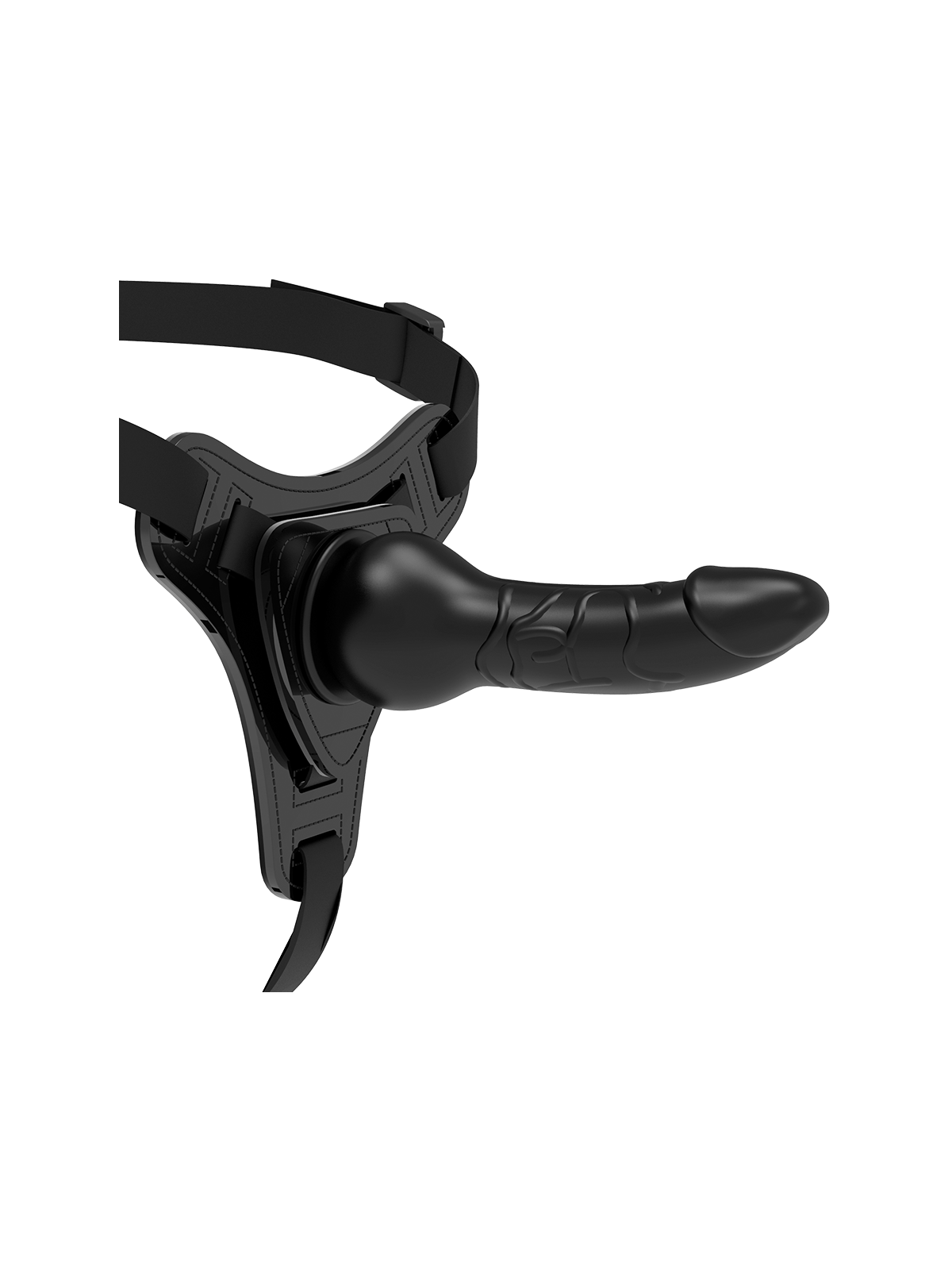 FETISH SUBMISSIVE HARNESS - SILICONE NERO REALISTICO 16 CM