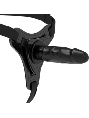 FETISH SUBMISSIVE HARNESS - SILICONE NERO REALISTICO 15 CM