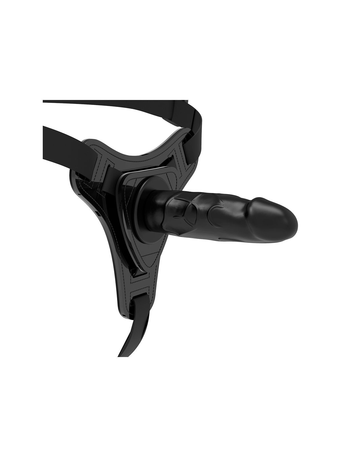 FETISH SUBMISSIVE HARNESS - SILICONE NERO REALISTICO 15 CM