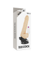 BASECOCK - VIBRATORE REALISTICO TELECOMANDO NATURALE CON TESTICOLI 19.5 CM -O- 4 CM