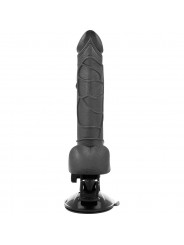 BASECOCK - VIBRATORE REALISTICO TELECOMANDO NERO CON TESTICOLI 19.5 CM -O- 4 CM