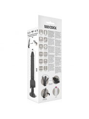 BASECOCK - VIBRATORE REALISTICO TELECOMANDO NERO CON TESTICOLI 19.5 CM -O- 4 CM