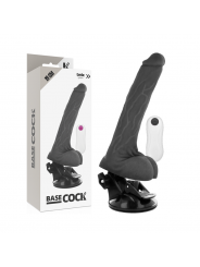 BASECOCK - VIBRATORE REALISTICO TELECOMANDO NERO 19 CM -O- 4 CM