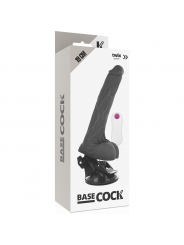 BASECOCK - VIBRATORE REALISTICO TELECOMANDO NERO 19 CM -O- 4 CM