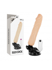 BASECOCK - VIBRATORE REALISTICO TELECOMANDO FLESH 20 CM -O- 4 CM