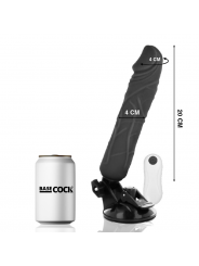 BASECOCK - VIBRATORE REALISTICO TELECOMANDO NERO 20 CM -O- 4 CM