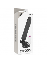 BASECOCK - VIBRATORE REALISTICO TELECOMANDO NERO 20 CM -O- 4 CM