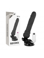 BASECOCK - VIBRATORE REALISTICO TELECOMANDO NERO 19.5 CM -O- 4 CM