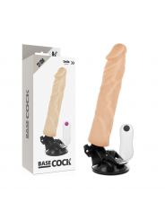 BASECOCK - VIBRATORE REALISTICO TELECOMANDO NATURALE 21 CM -O- 4 CM