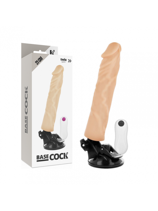 BASECOCK - VIBRATORE REALISTICO TELECOMANDO NATURALE 21 CM -O- 4 CM