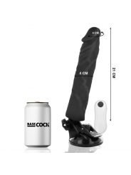 BASECOCK - VIBRATORE REALISTICO TELECOMANDO NERO 21 CM -O- 4 CM