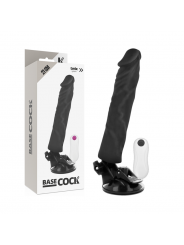 BASECOCK - VIBRATORE REALISTICO TELECOMANDO NERO 21 CM -O- 4 CM