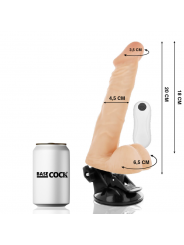 BASECOCK - VIBRATORE ARTICOLABILE TELECOMANDO NATURALE 20 CM -O- 4.5 CM