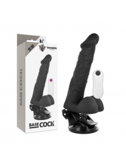 BASECOCK - VIBRATORE ARTICOLABILE TELECOMANDO NERO 20 CM -O- 4.5 CM