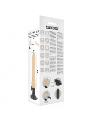 BASECOCK - VIBRATORE TELECOMANDO NATURALE REALISTICO 19.5 CM -O- 4 CM