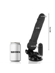 BASECOCK - VIBRATORE REALISTICO TELECOMANDO NERO 19.5 CM -O- 4 CM