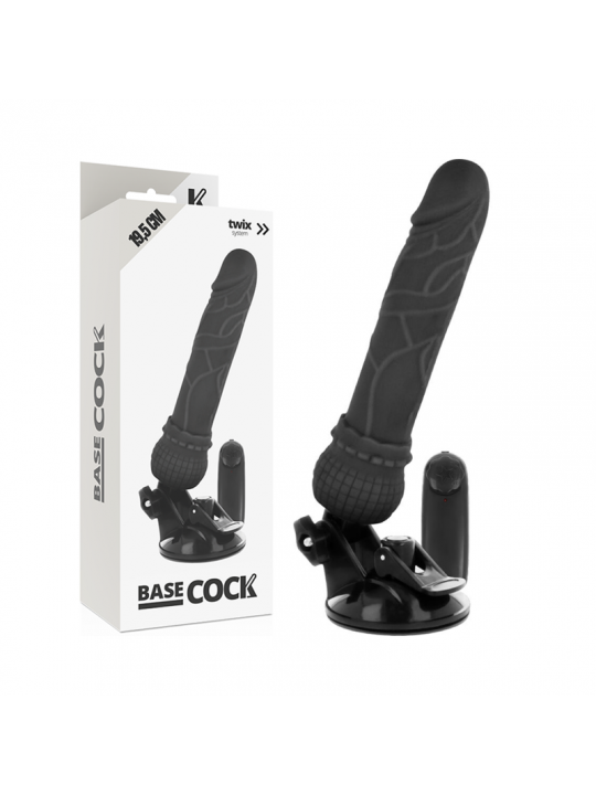 BASECOCK - VIBRATORE REALISTICO TELECOMANDO NERO 19.5 CM -O- 4 CM