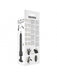 BASECOCK - VIBRATORE REALISTICO TELECOMANDO NERO 18.5 CM -O- 4CM