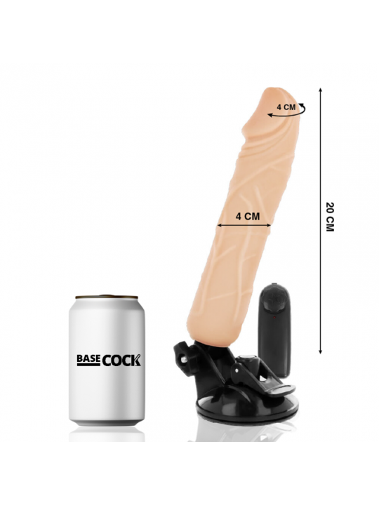 BASECOCK - VIBRATORE TELECOMANDO NATURALE REALISTICO 20 CM -O- 4 CM